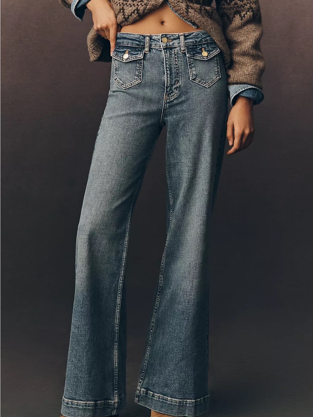 Anthropologie Pilcro Pocket High-Rise Flare Denim Jeans